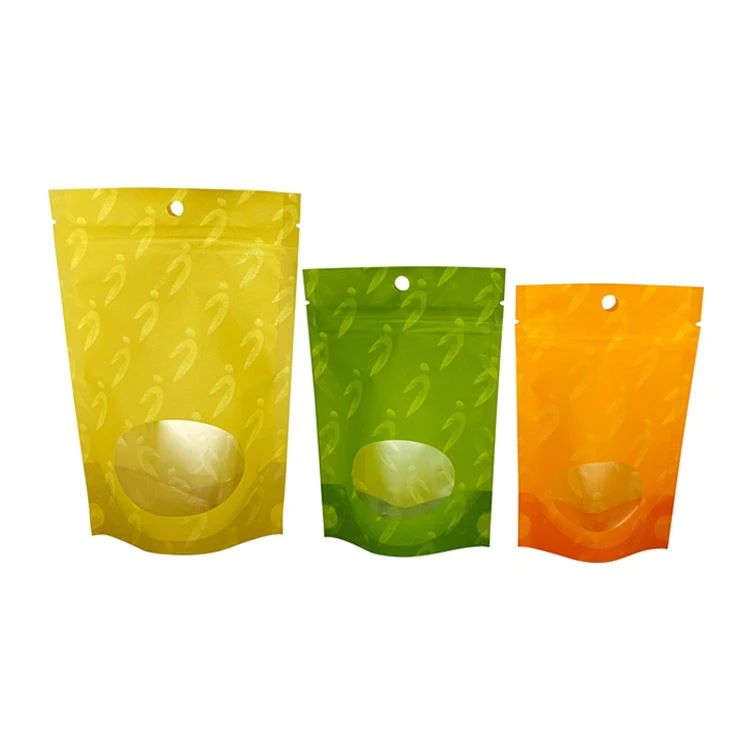 Custom Print Superfoods Organic Living Stand Up Zip Lock Bags With Window